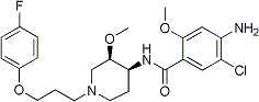 PI-12490 4-Amino-5-chloro-N-{(3R,4S)-1-[3-(4-fluorophenoxy)propyl]-3-methoxypiperidin-4-yl}-2-methoxybenzamide (81098-60-4)