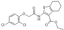 PI-12513 Ethyl 2-[2-(2,4-dichlorophenoxy)acetamido]-4,5,6,7-tetrahydrobenzo[b]thiophene-3-carboxylate (Not available)