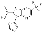 PI-13324 3-(Furan-2-yl)-6-(trifluoromethyl)thieno[3,2-b]pyridine-2-carboxylic acid (477854-03-8)