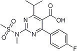 PI-13433 4-(4-Fluorophenyl)-6-isopropyl-2-[(N-methyl-N-methylsufonyl)amino]pyrimidine-5-carboxylic acid (Not available)