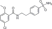 PI-13503 4-[2-(5-Chloro-2-methoxybenzamido)ethyl]phenylsulphonamide (16673-34-0)
