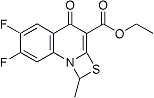 PI-13809 6,7-Difluoro-1-methyl-4-oxo-4H-(1,3)thiazeto(3,2-a)quinoline-3-carboylic acid ethyl ester (113046-72-3)