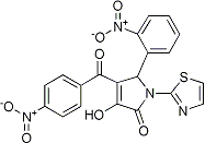 PI-14001 3-Hydroxy-4-(4-nitrobenzoyl)-5-(2-nitrophenyl)-1-thiazol-2-yl-1,5-dihydropyrrol-2-one (Not available)