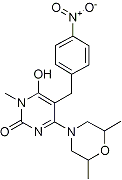 PI-14004 4-(2,6-Dimethylmorpholin-4-yl)-6-hydroxy-1-methyl-5-(4-nitrobenzyl)-1H-pyrimidin-2-one (Not available)
