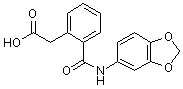 PI-14791 2-[2-(N-Benzo[3,4-d]1,3-dioxolen-5-ylcarbamoyl)phenyl]acetic acid (Not available)