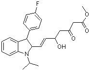 PI-15282 Methyl 7-[3-(4-Fluorophenyl)-1-isopropyl-2,3-dihydroindol-2-yl]-5-hydroxy-3-oxohept-6-enoate (Not available)