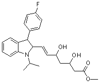 PI-15284 Methyl 7-[3-(4-Fluorophenyl)-1-isopropyl-2,3-dihydroindol-2-yl]-3,5-dihydroxyhept-6-enoate (Not available)
