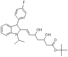 PI-15285 tert-Butyl 7-[3-(4-fluorophenyl)-1-isopropyl-2,3-dihydroindol-2-yl]-3,5-dihydroxyhept-6-enoate (Not available)