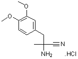 PI-15357 L-3-(3,4-Dimethoxyphenyl)-$a-amino--methylpropionitrile hydrochloride (2544-13-0)