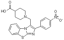 PI-15503 1-[2-(4-Nitrophenyl)benzo[d]imidazo[2,1-b]-thiazol-3-ylmethyl]piperidine-4-carboxylic acid (Not available)