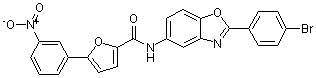 PI-15509 5-(3-Nitrophenyl)furan-2-carboxylic acid [2-(4-bromophenyl)benzooxazol-5-yl]amide (Not available)