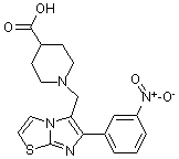 PI-15526 1-[6-(3-Nitrophenyl)imidazo[2,1-b]thiazol-5-ylmethyl]piperidine-4-carboxylic acid (Not available)