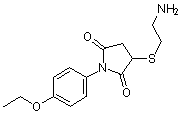 PI-15908 3-(2-Aminoethylsulfanyl)-1-(4-ethoxyphenyl)pyrrolidine-2,5-dione hydrochloride (Not available)