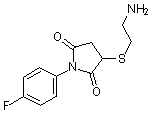 PI-15909 3-(2-Aminoethylsulfanyl)-1-(4-fluorophenyl)pyrrolidine-2,5-dione (400063-27-6)