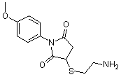 PI-15910 3-(2-Aminoethylsulfanyl)-1-(4-methoxy-phenyl)pyrrolidine-2,5-dione (313379-18-9)
