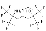 PI-15945 2-Amino-1,1,1,7,7,7-hexafluoro-6-hydroxy-2,6-bis(trifluoromethyl)-4-isopropyliminoheptane (Not available)