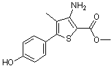 PI-15952 3-Amino-5-(4-hydroxyphenyl)-4-methylthiophene-2-carboxylic acid methyl ester (Not available)