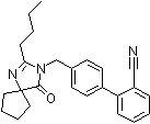 PI-16790 4'-[(2-n-Butyl-4-oxo-1,3-diazaspiro[4.4]non-1-en-3-yl)methyl]-[1,1'-biphenyl]-2-carbonitrile (138401-24-8)
