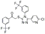 PI-17174 2-((5-(6-Chloro-3-pyridyl)-4-[3-(trifluoromethyl)phenyl]-4H-1,2,4-triazole-3-yl)thio-1-[3-(trifluoromethyl)ph (680217-03-2)