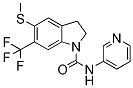 PI-17207 2,3-Dihydro-5-(methylthio)-N-3-pyridinyl-6-(trifluoromethyl)-(1H)-indole-1-carboxamide (196965-14-7)