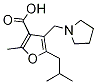 PI-19583 5-Isobutyl-2-methyl-4-pyrrolidin-1-ylmethyl-furan-3-carboxylic acid (435341-88-1)