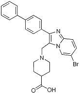 PI-20380 1-(2-Biphenyl-4-yl-6-bromoimidazo[1,2-a]pyridin-3-ylmethyl)piperidine-4-carboxylic acid (Not available)