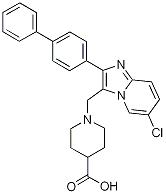 PI-20384 1-(2-Biphenyl-4-yl-6-chloroimidazo[1,2-a]pyridin-3-ylmethyl)piperidine-4-carboxylic acid (Not available)