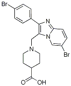 PI-20580 1-[6-Bromo-2-(4-bromophenyl)imidazo[1,2-a]pyridin-3-ylmethyl]piperidine-4-carboxylic acid (Not available)