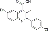 PI-20660 6-Bromo-2-(4-chlorphenyl)-3-methylquinoline-4-carboxylic acid (Not available)