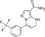 PI-21268 4,5-Dihydro-7-[3-(trifluoromethyl)phenyl]pyrazolo[1,5-a]pyrimidine-3-carboxamide (115931-11-8)