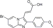 PI-21571 3-[6-Bromo-2-(4-methoxyphenyl)imidazo[1,2-a]pyridin-3-yl]acrylic acid (Not available)
