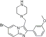 PI-21577 6-Bromo-2-(3-methoxyphenyl)-3-piperazin-1-ylmethylimidazo[1,2-a]pyridine (Not available)
