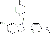 PI-21578 6-Bromo-2-(4-methoxyphenyl)-3-piperazin-1-ylmethylimidazo[1,2-a]pyridine (Not available)