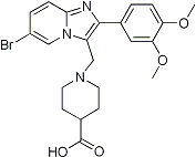 PI-21668 1-[6-Bromo-2-(3,4-dimethoxy-phenyl)imidazo[1,2-a]pyridin-3-ylmethyl]piperidine-4-carboxylic acid (Not available)