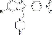 PI-22206 6-Bromo-2-(4-nitrophenyl)-3-piperazin-1-ylmethylimidazo[1,2-a]pyridine (Not available)