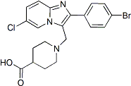 PI-22251 1-[2-(4-Bromophenyl)-6-chloroimidazo[1,2-a]pyridin-3-ylmethyl]piperidine-4-carboxylic acid (Not available)