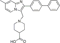PI-22297 1-(2-Biphenyl-4-yl-7-methylimidazo[1,2-a]pyridin-3-ylmethyl)piperidine-4-carboxylic acid (Not available)