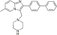 PI-22299 2-Biphenyl-4-yl-6-methyl-3-piperazin-1-ylmethylimidazo[1,2-a]pyridine (Not available)