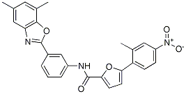 PI-24782 5-(2-Methyl-4-nitrophenyl)furan-2-carboxylicacid [3-(5,7-dimethylbenzooxazol-2-yl)phenyl]amide (Not available)