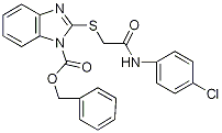 PI-28973 Benzyl 2-[(4-chlorophenylcarbamoyl)methylthio]-1H-benzo[d]imidazole-1-carboxylate (Not available)