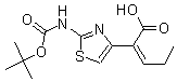 PI-32047 (Z)-2-(2-t-Butoxycarbonylaminothiazol-4-yl)-2-pentenoic acid (86978-24-7)