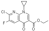 PI-32083 Ethyl 1-cyclopropyl-6-fluoro-7-chloro-4-oxo-1,4-dihydro-1,8-naphthyridine-3-carboxylate (96568-07-9)