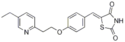 PI-33631 5-(4-(2-(5-Ethylpyridin-2-yl)ethoxy)benzylidene)thiazolidine-2,4-dione (136401-70-2)