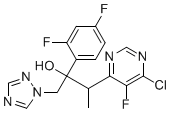 PI-33675 (trans)-6-Chloro-alpha-(2,4-difluorophenyl)-5-fluoro-beta-methyl-alpha-(1H-1,2,4-triazol-1-ylmethyl)-4-pyrimidineethanol (137234-75-4)