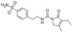 PI-34011 n-[2-[4-(Aminosulfonyl)phenyl]ethyl]-3-ethyl-2,5-dihydro-4-methyl-2-oxo-1h-pyrrole-1-carboxamide (119018-29-0)