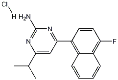 PI-35964 4-(4-Fluoro-1-naphthalenyl)-6-(1-methylethyl)-2-pyrimidinamine hydrochloride (199864-87-4)