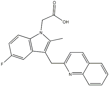PI-37381 2-(5-Fluoro-2-methyl-3-(quinolin-2-ylmethyl)-1H-indol-1-yl)acetic acid (851723-84-7)