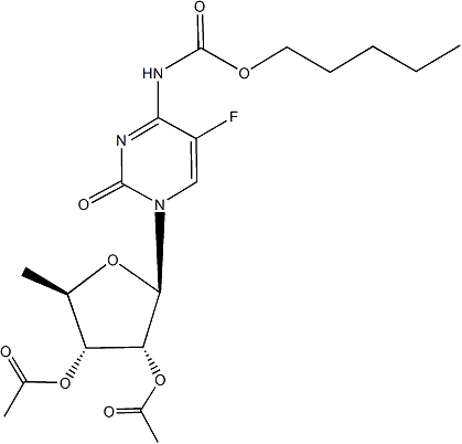 PI-37439 5'-Deoxy-5-fluoro-N-[(pentyloxy)carbonyl]cytidine 2',3'-diacetate (162204-20-8)