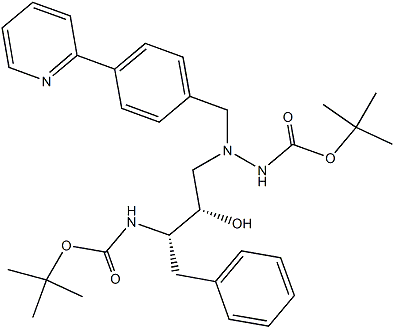 PI-37441 1-[4-(Pyridin-2-yl)phenyl]-5(S)-2,5-bis[(tert-butyloxycarbonyl)-amino]-4(S)-hydroxyl-6-phenyl-2-azahexane (198904-86-8)