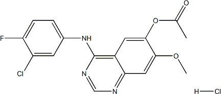 PI-37451 4-((3-Chloro-4-fluorophenyl)amino)-7-methoxyquinazo-lin-6-yl acetate hydrochloride (184475-70-5)